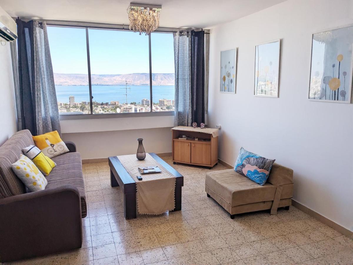 1Bdrm Apt With Panoramic View Of Sea And Mountains 티베리아 외부 사진